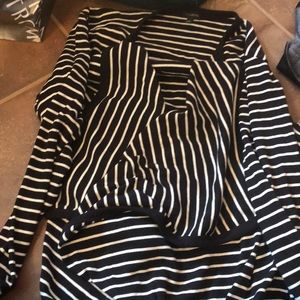Black and white striped sweater